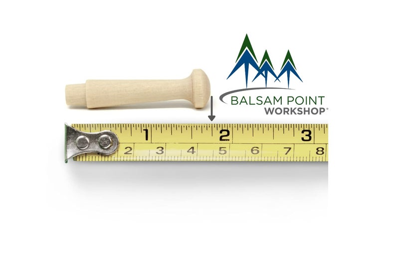 Balsam Point Workshop 1.75-Inch Small Unfinished Shaker Pegs Includes Tenon Length of 1/4-Inch (25-Pack) - Balsam Point Workshop - Image 2